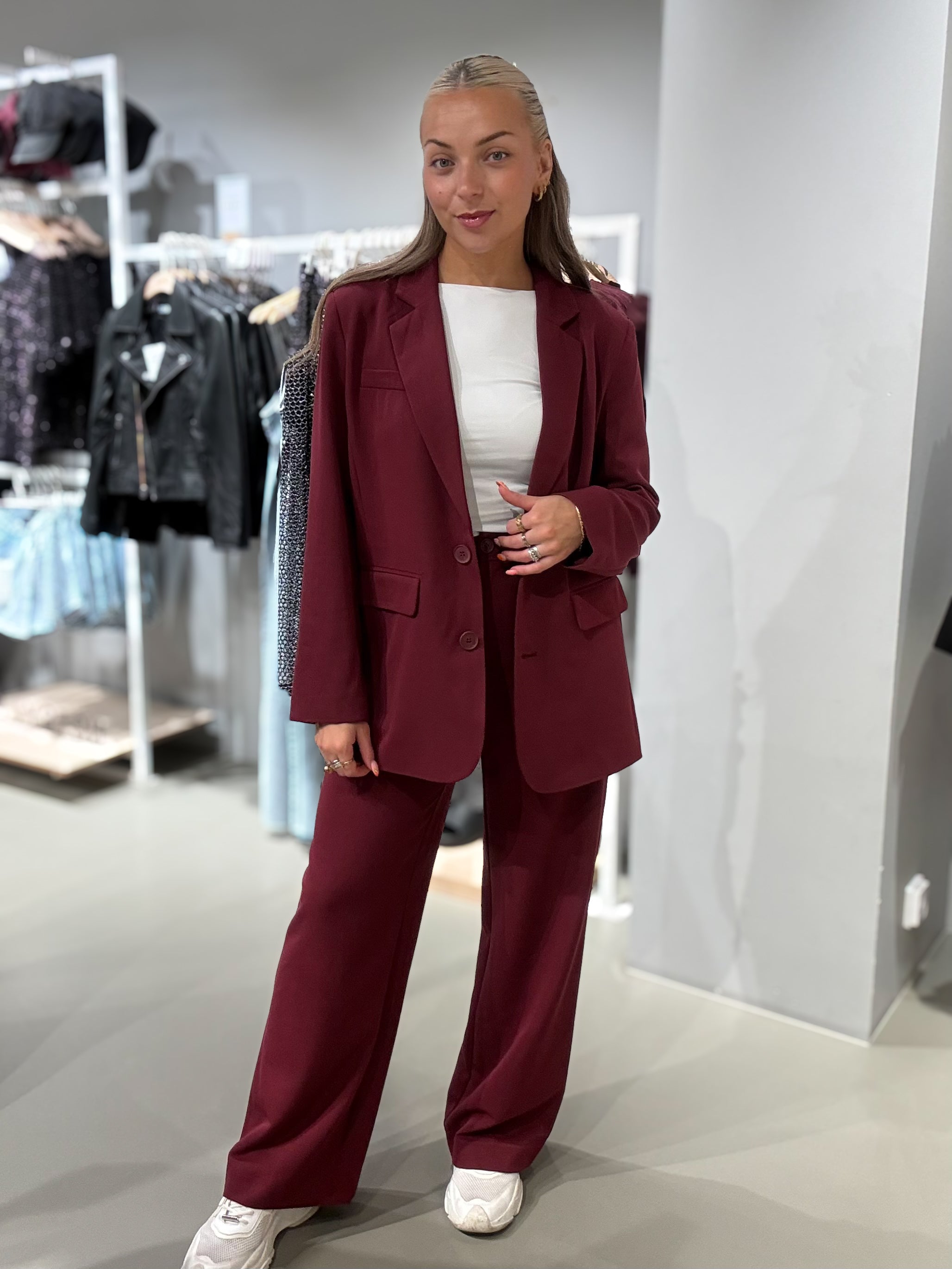 PCKAMIL Trousers - Tawny Port